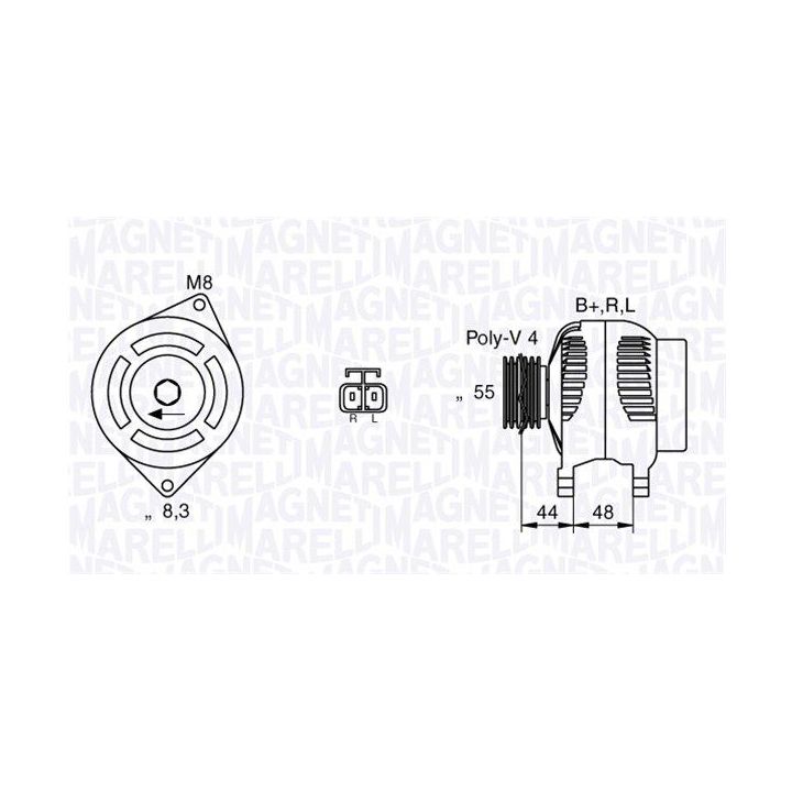 Kintamosios srovės generatorius MAGNETI MARELLI 063532628010