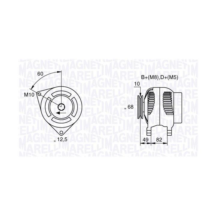 Kintamosios srovės generatorius MAGNETI MARELLI 063533155000