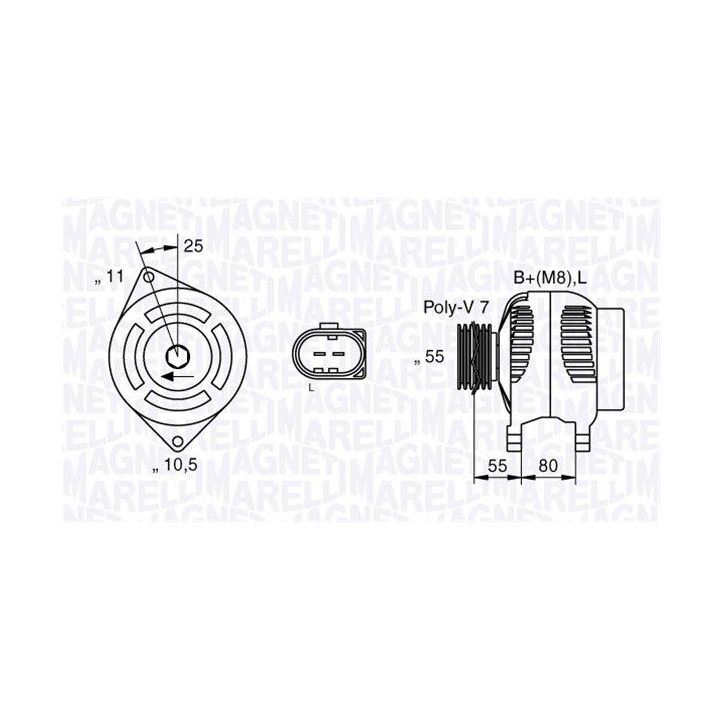 Kintamosios srovės generatorius MAGNETI MARELLI 063533250530
