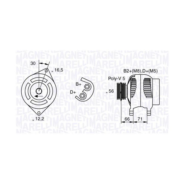 Kintamosios srovės generatorius MAGNETI MARELLI 063533250590