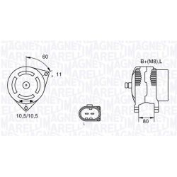 Kintamosios srovės generatorius MAGNETI MARELLI 063533251220