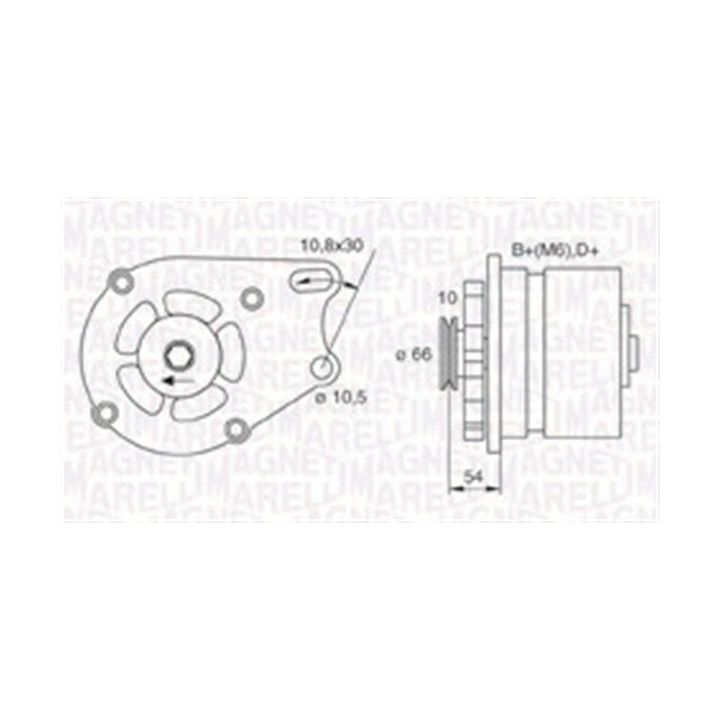 Kintamosios srovės generatorius MAGNETI MARELLI 063730893010