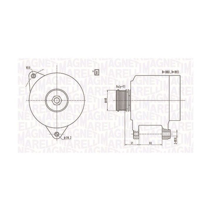 Kintamosios srovės generatorius MAGNETI MARELLI 063731139010