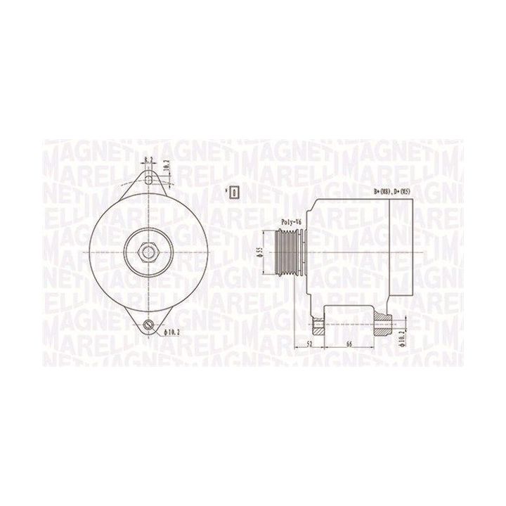Kintamosios srovės generatorius MAGNETI MARELLI 063731157010