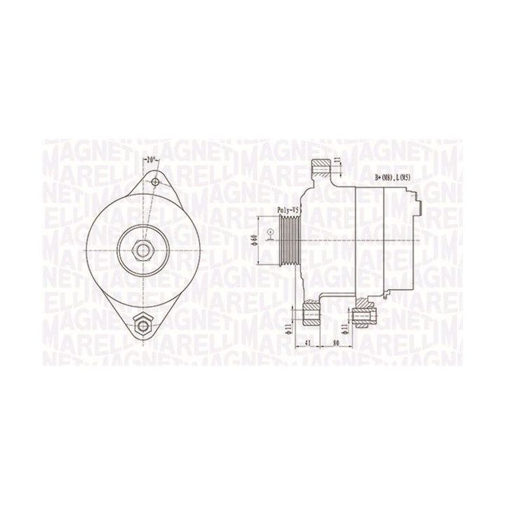 Kintamosios srovės generatorius MAGNETI MARELLI 063731258010