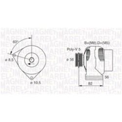 Kintamosios srovės generatorius MAGNETI MARELLI 063731305010