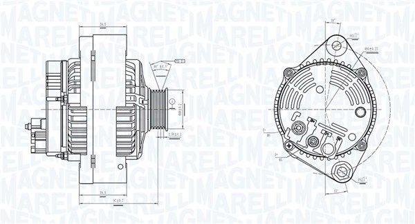 Kintamosios srovės generatorius MAGNETI MARELLI 063731318010