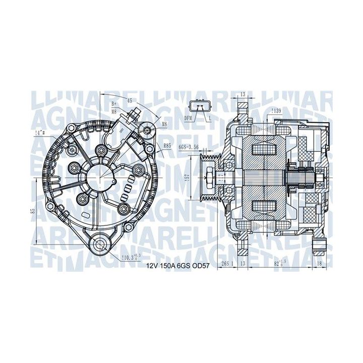 Kintamosios srovės generatorius MAGNETI MARELLI 063731430110