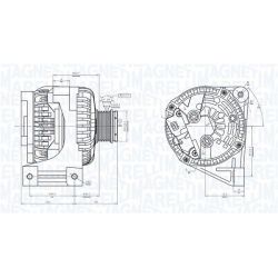 Kintamosios srovės generatorius MAGNETI MARELLI 063731439010