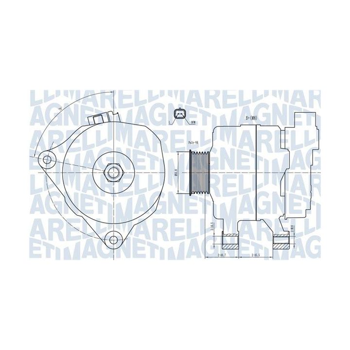 Kintamosios srovės generatorius MAGNETI MARELLI 063731499010