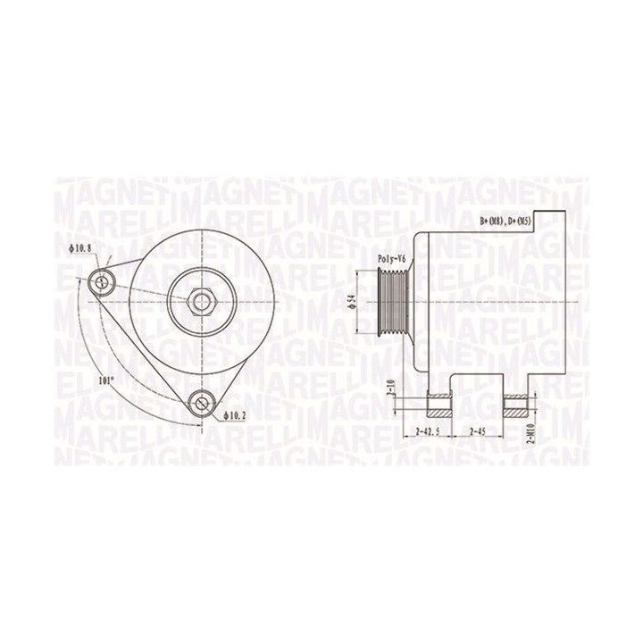 Kintamosios srovės generatorius MAGNETI MARELLI 063731509010