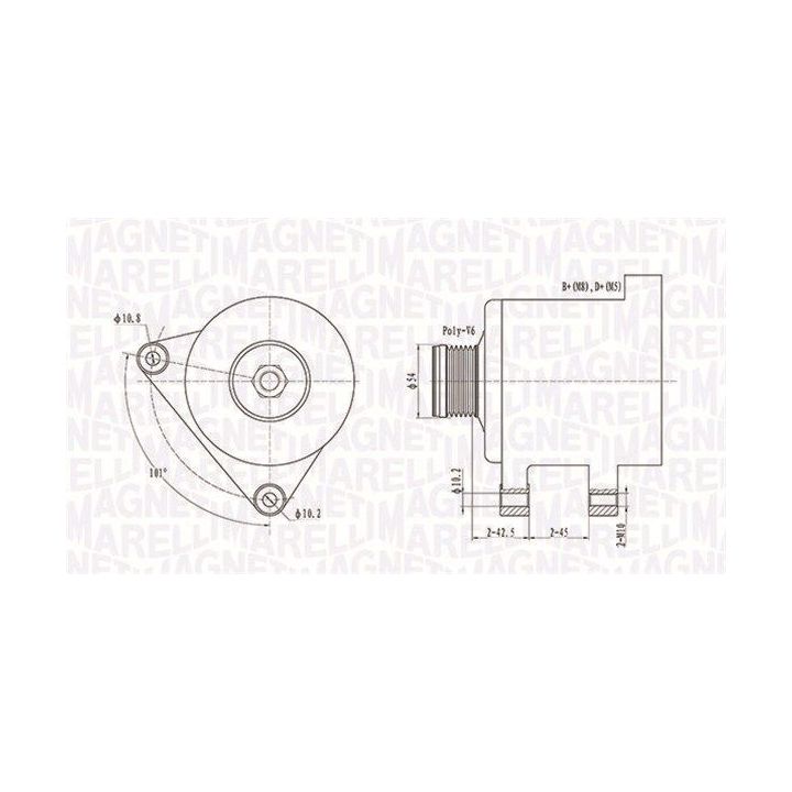 Kintamosios srovės generatorius MAGNETI MARELLI 063731553010