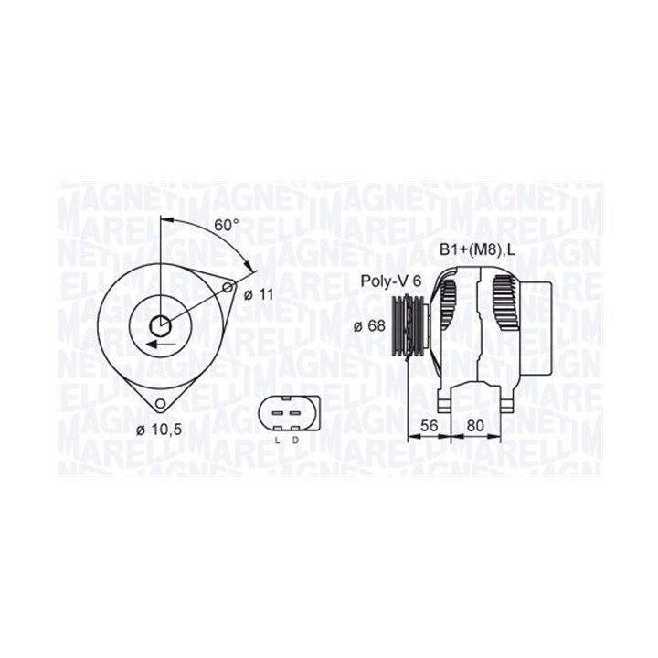 Kintamosios srovės generatorius MAGNETI MARELLI 063731557010