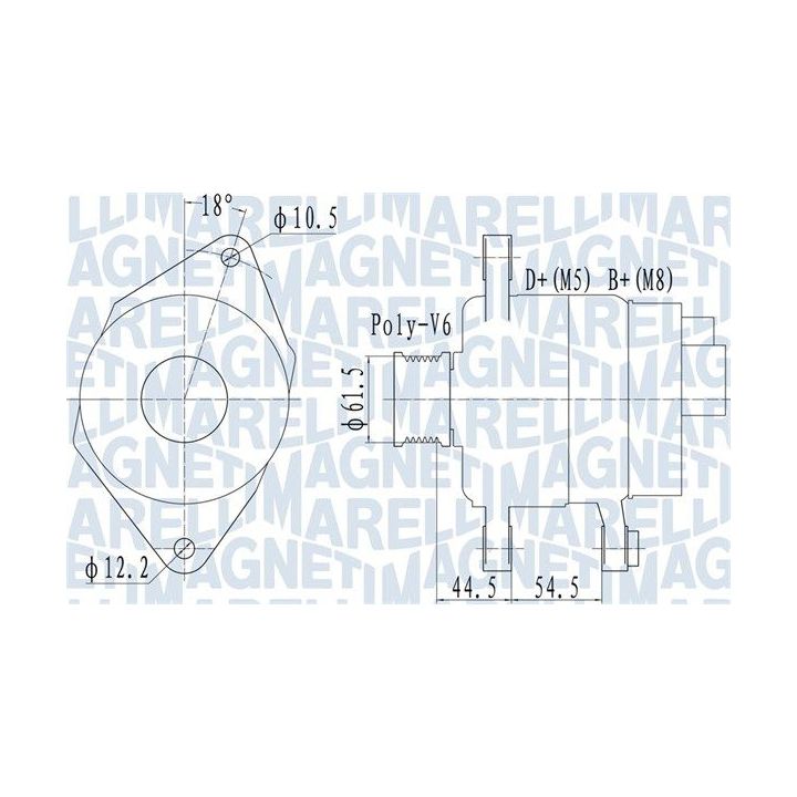 Kintamosios srovės generatorius MAGNETI MARELLI 063731558010