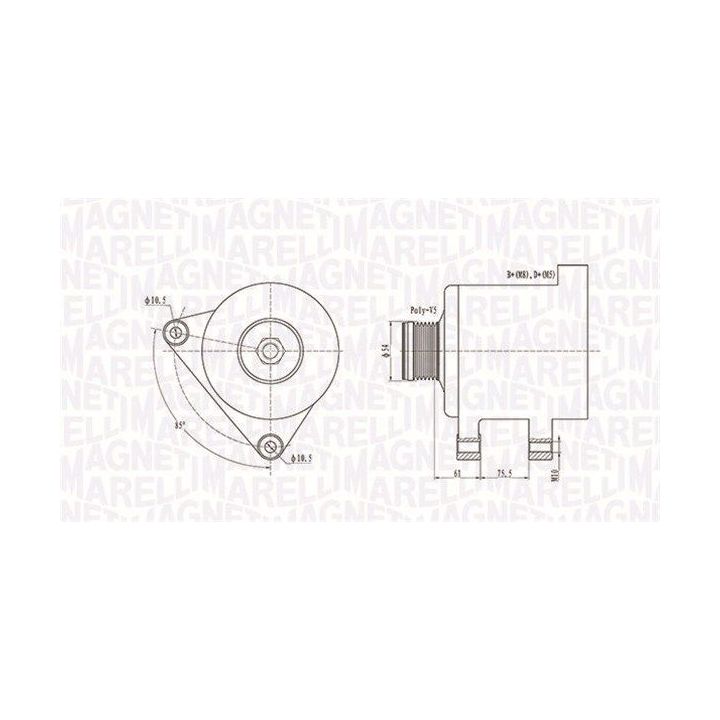 Kintamosios srovės generatorius MAGNETI MARELLI 063731559010