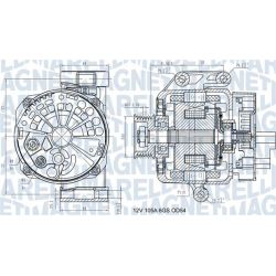 Kintamosios srovės generatorius MAGNETI MARELLI 063731585210