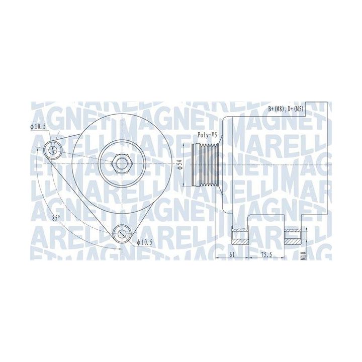 Kintamosios srovės generatorius MAGNETI MARELLI 063731631010