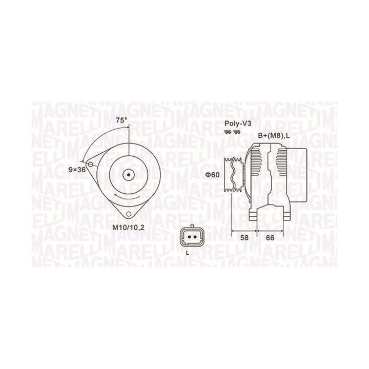 Kintamosios srovės generatorius MAGNETI MARELLI 063731637010