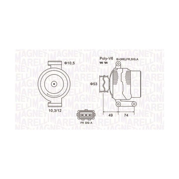 Kintamosios srovės generatorius MAGNETI MARELLI 063731638010