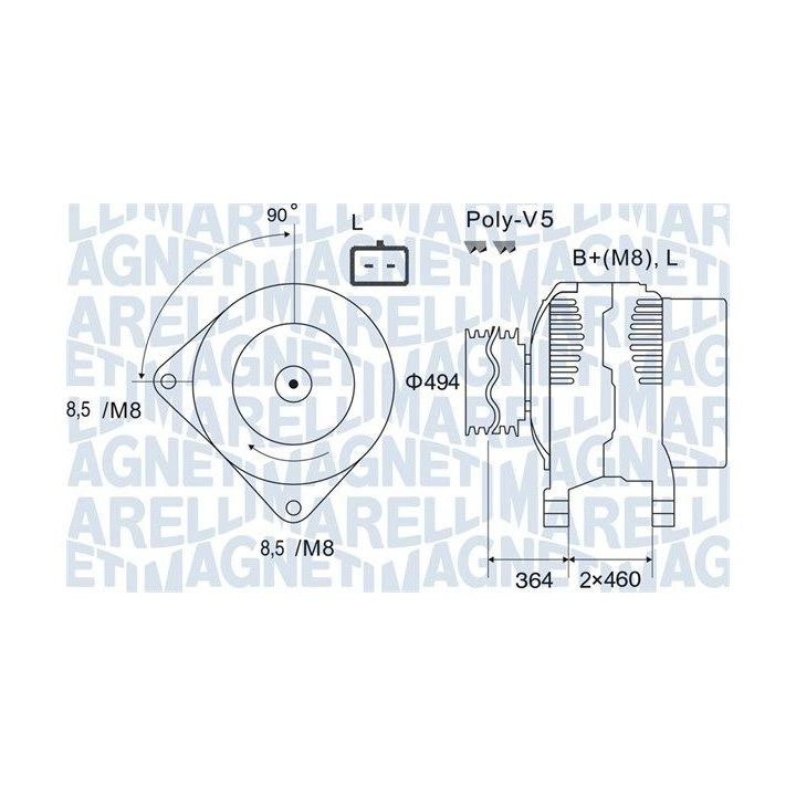 Kintamosios srovės generatorius MAGNETI MARELLI 063731645010
