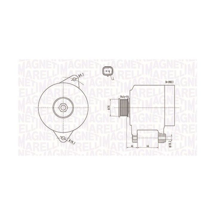 Kintamosios srovės generatorius MAGNETI MARELLI 063731653010