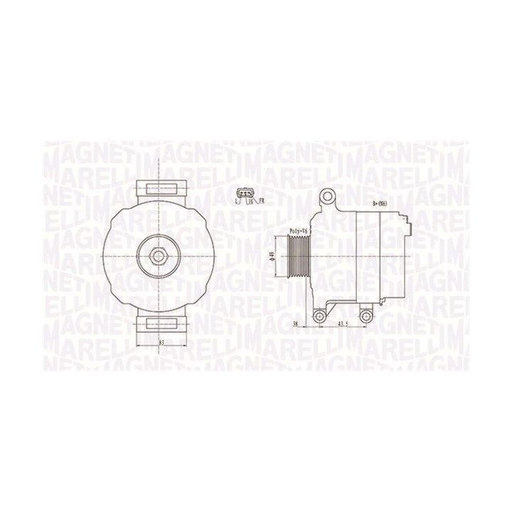 Kintamosios srovės generatorius MAGNETI MARELLI 063731676010