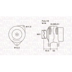 Kintamosios srovės generatorius MAGNETI MARELLI 063731698010