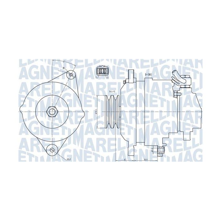 Kintamosios srovės generatorius MAGNETI MARELLI 063731717010