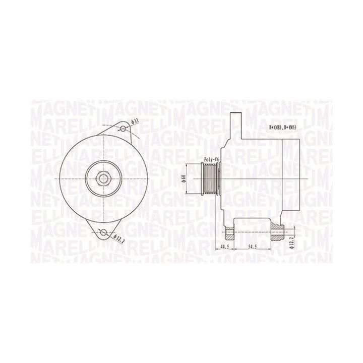 Kintamosios srovės generatorius MAGNETI MARELLI 063731718010
