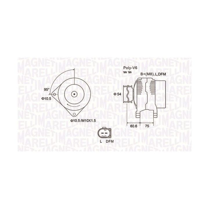 Kintamosios srovės generatorius MAGNETI MARELLI 063731757010