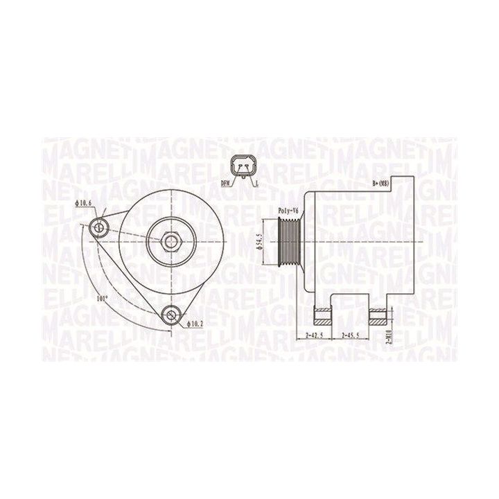 Kintamosios srovės generatorius MAGNETI MARELLI 063731761010