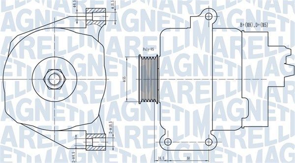 Kintamosios srovės generatorius MAGNETI MARELLI 063731766010