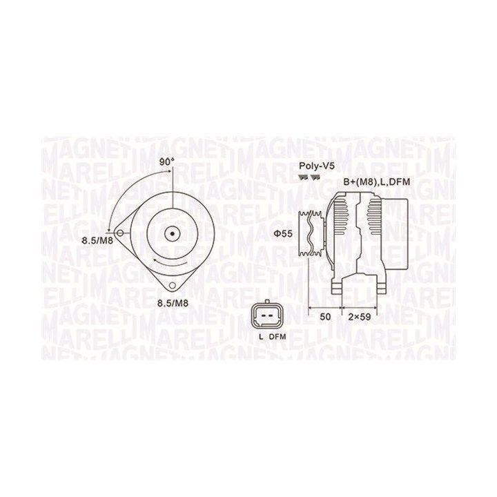 Kintamosios srovės generatorius MAGNETI MARELLI 063731823010