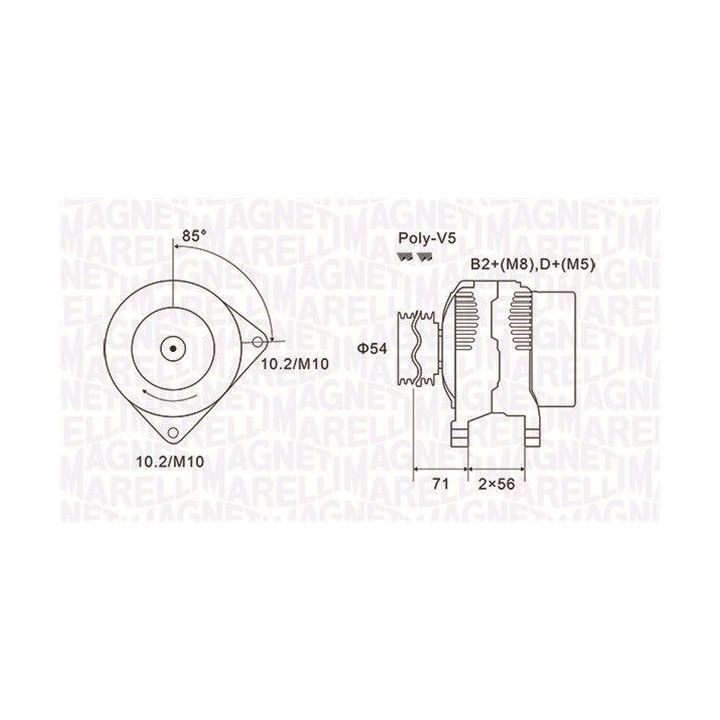 Kintamosios srovės generatorius MAGNETI MARELLI 063731833010