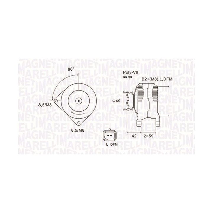 Kintamosios srovės generatorius MAGNETI MARELLI 063731863010