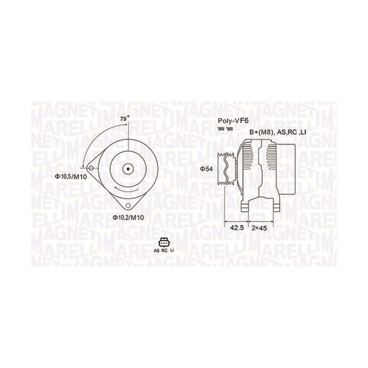 Kintamosios srovės generatorius MAGNETI MARELLI 063731865010