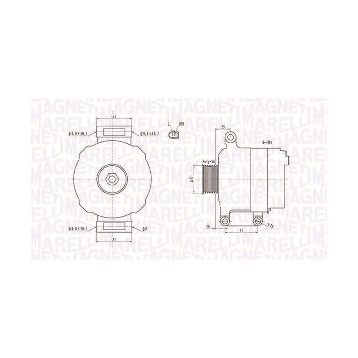 Kintamosios srovės generatorius MAGNETI MARELLI 063731867010