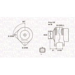 Kintamosios srovės generatorius MAGNETI MARELLI 063731881010