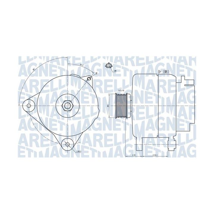 Kintamosios srovės generatorius MAGNETI MARELLI 063731887010