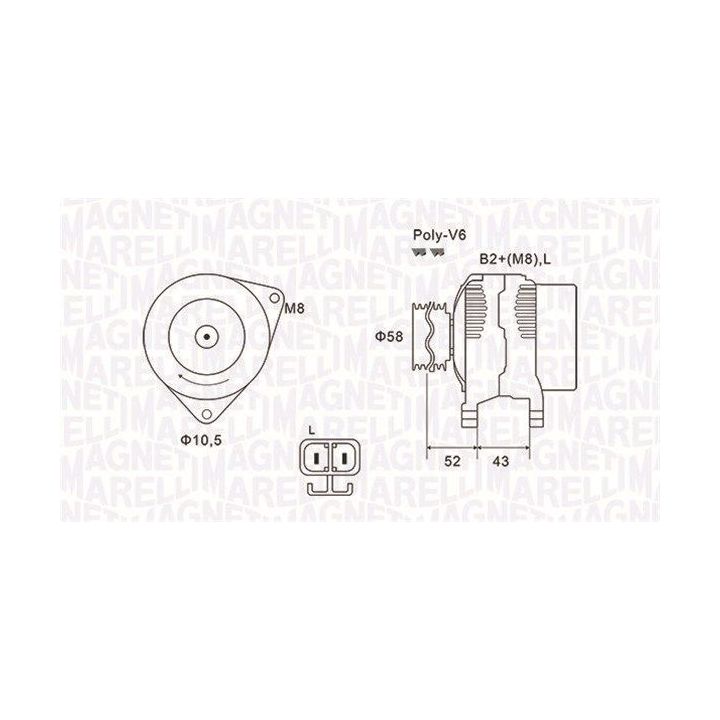 Kintamosios srovės generatorius MAGNETI MARELLI 063731903010