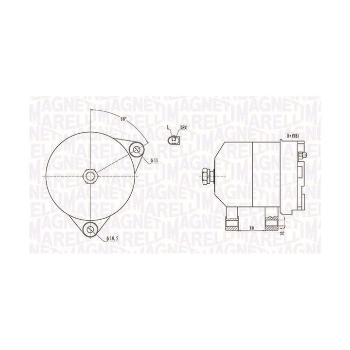 Kintamosios srovės generatorius MAGNETI MARELLI 063731913010