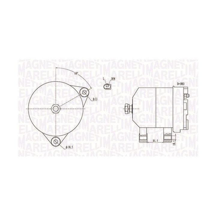 Kintamosios srovės generatorius MAGNETI MARELLI 063731915010