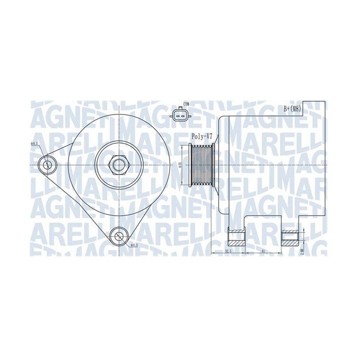 Kintamosios srovės generatorius MAGNETI MARELLI 063731918010