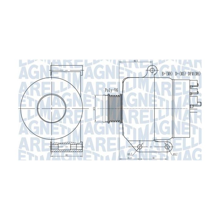 Kintamosios srovės generatorius MAGNETI MARELLI 063731935010