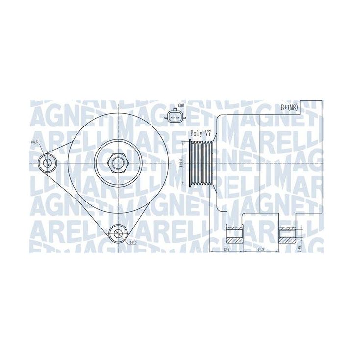 Kintamosios srovės generatorius MAGNETI MARELLI 063731936010