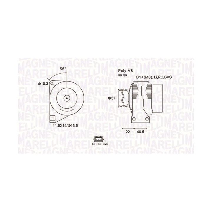 Kintamosios srovės generatorius MAGNETI MARELLI 063731958010