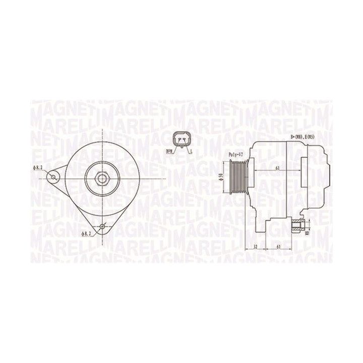 Kintamosios srovės generatorius MAGNETI MARELLI 063731959010