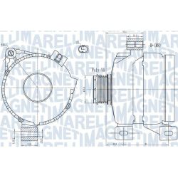 Kintamosios srovės generatorius MAGNETI MARELLI 063731967010