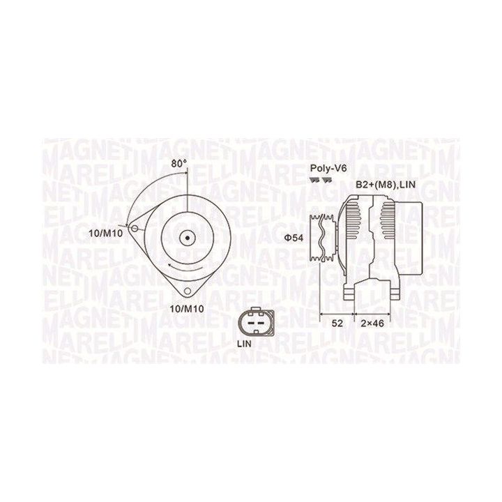 Kintamosios srovės generatorius MAGNETI MARELLI 063731970010