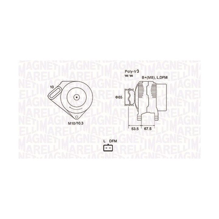 Kintamosios srovės generatorius MAGNETI MARELLI 063731976010